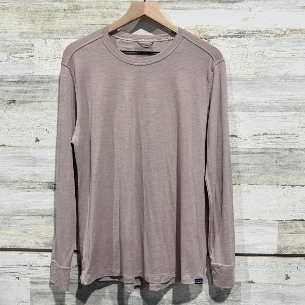Patagonia Capilene Cool Merino Shirt Women XL Pink Long Sleeve Gorpcore EUC
